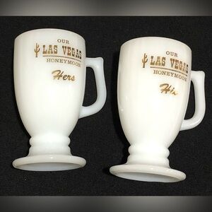Las Vegas Honeymoon His and Hers Mugs - White